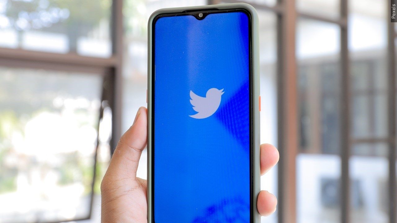 Twitter on phone screen