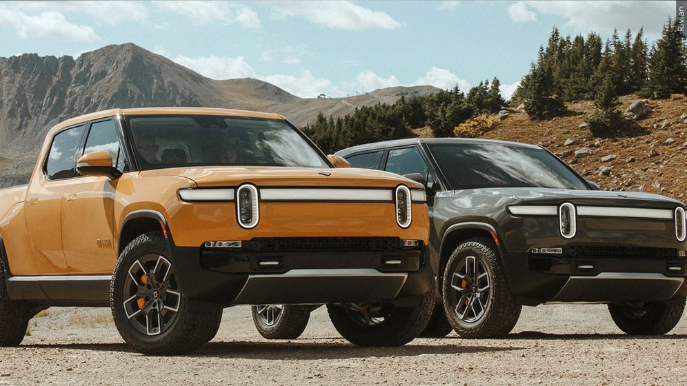 2022 Rivian R1T electric pickup trucks