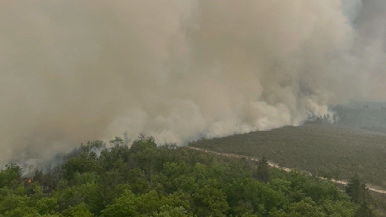 DNR, Other Agencies Fight 1,000 Acre Wildfire in Grayling