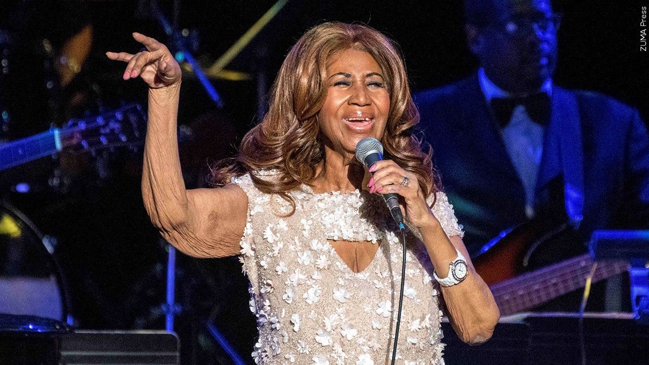 Aretha Franklin performing at the Mann Center For The Performing Arts in Philadelphia, PA.