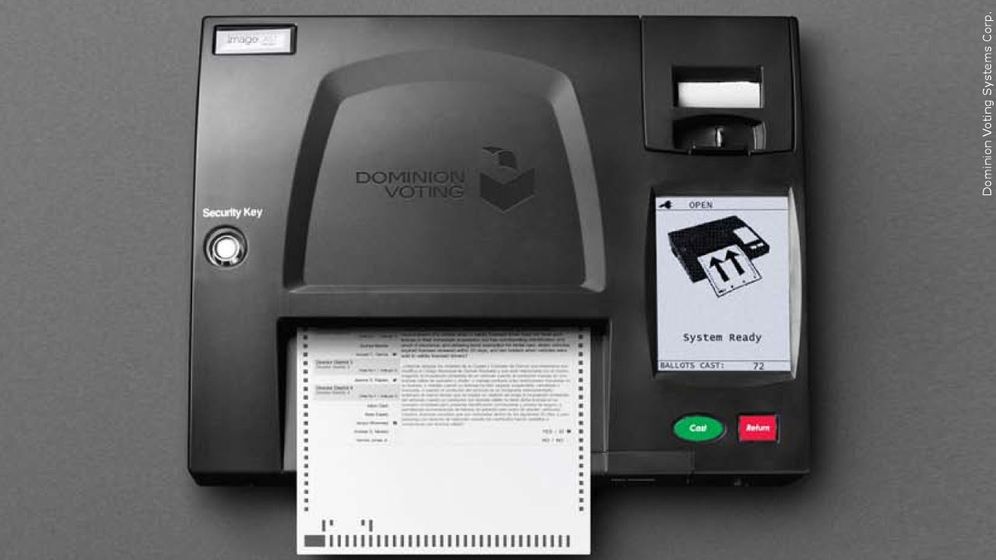 Dominion Voting Systems machine.