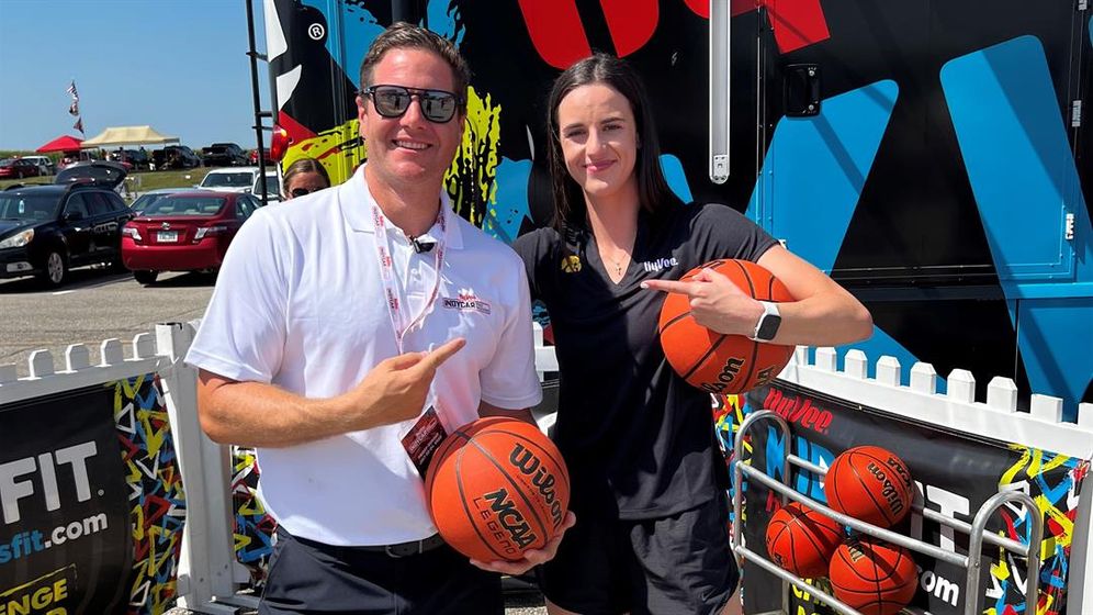 SNH's Justin Rose with Iowa's Caitlin Clark