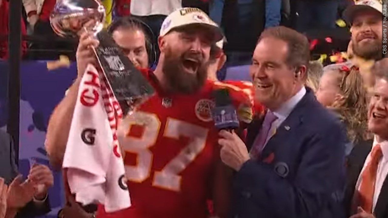 Travis Kelce, tight end of the Kansas City Chiefs, wins Super Bowl LVIII.
