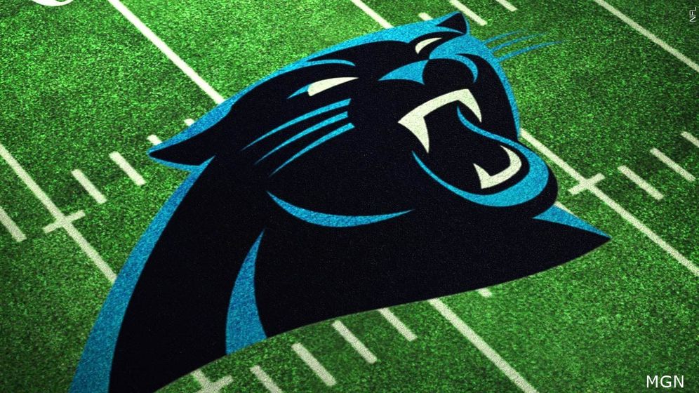 Carolina Panthers logo on field
