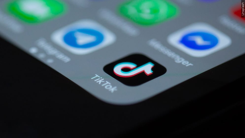 TikTok app on a phone