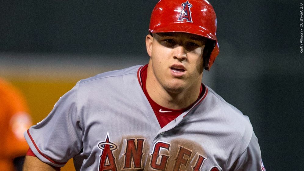 Mike Trout from the Anaheim Angels.