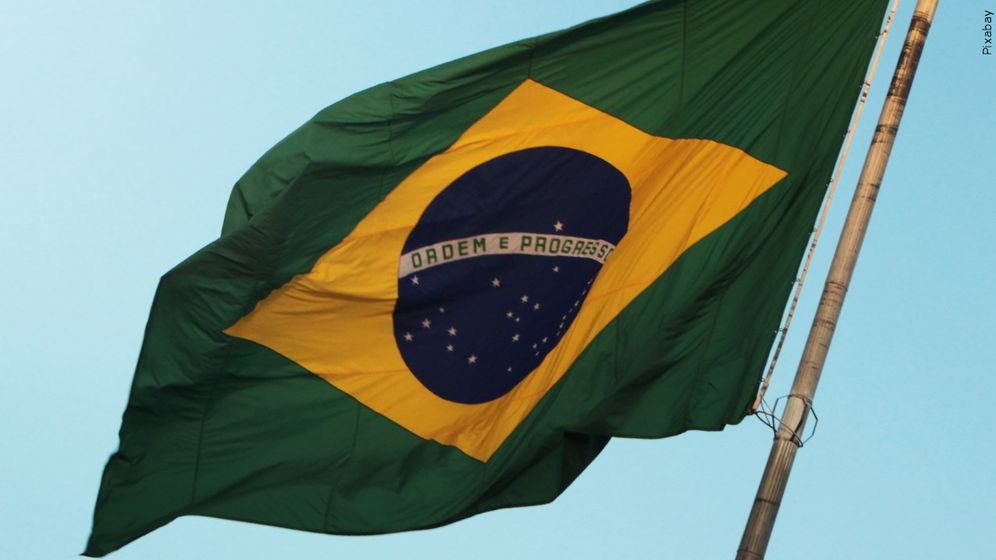 The flag of Brazil