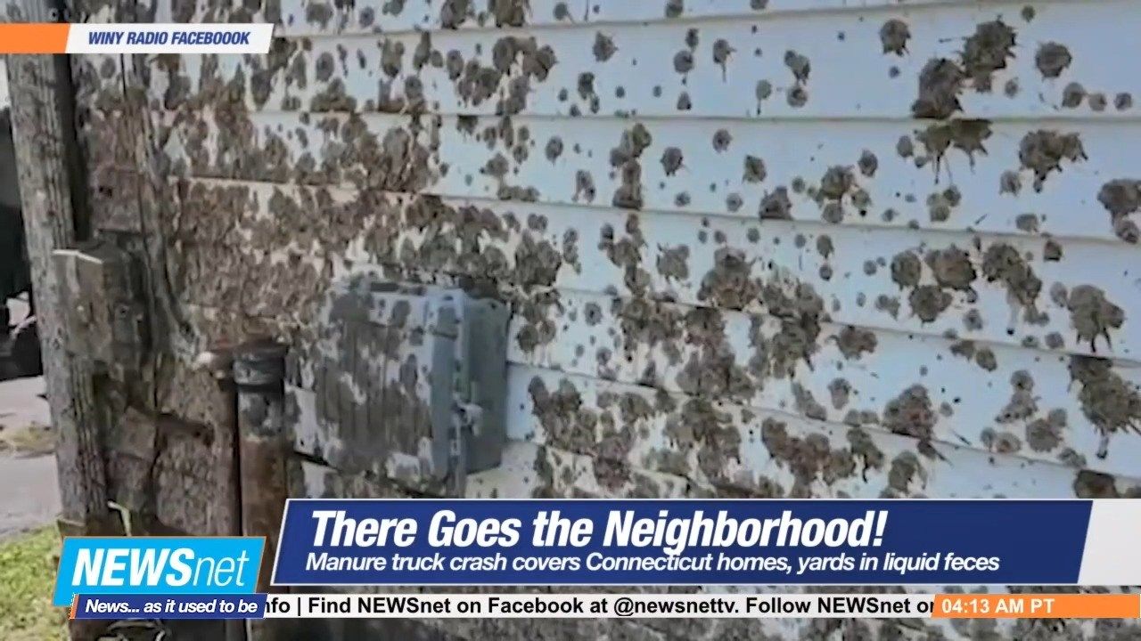Manure Truck Rolls Over, Spills on Connecticut Neighborhood Homes, Cars
